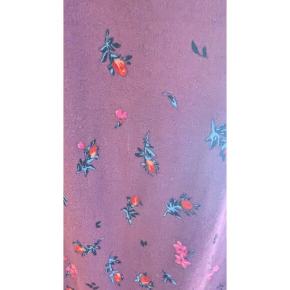 Old Navy Shirt Womens L Red Floral Vneck Lightweight Flowy Boho Chic Hippie - Picture 2 of 6